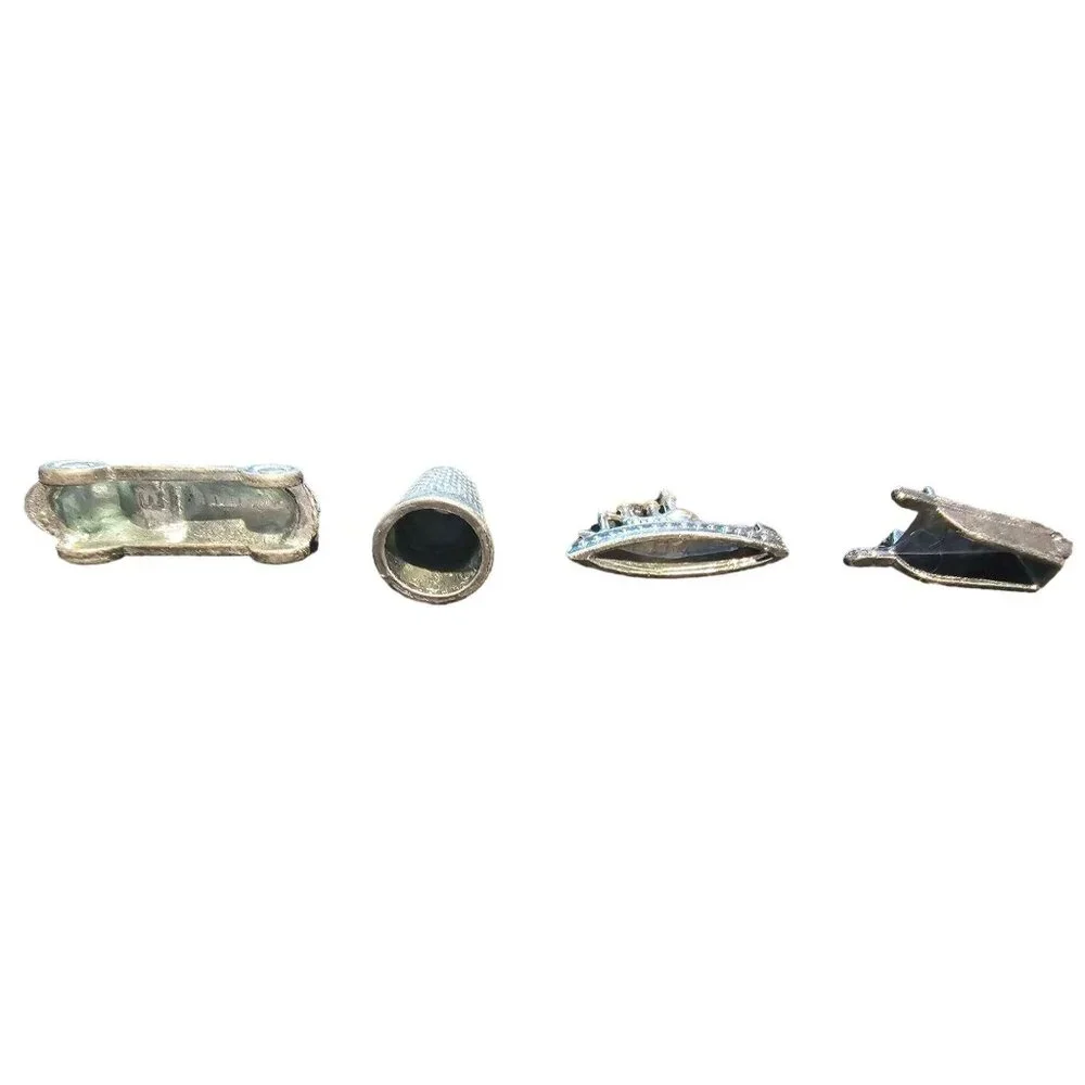 Monopoly Board Game Tokens Set Of 7 Grey Silver Replacement Pieces Parts